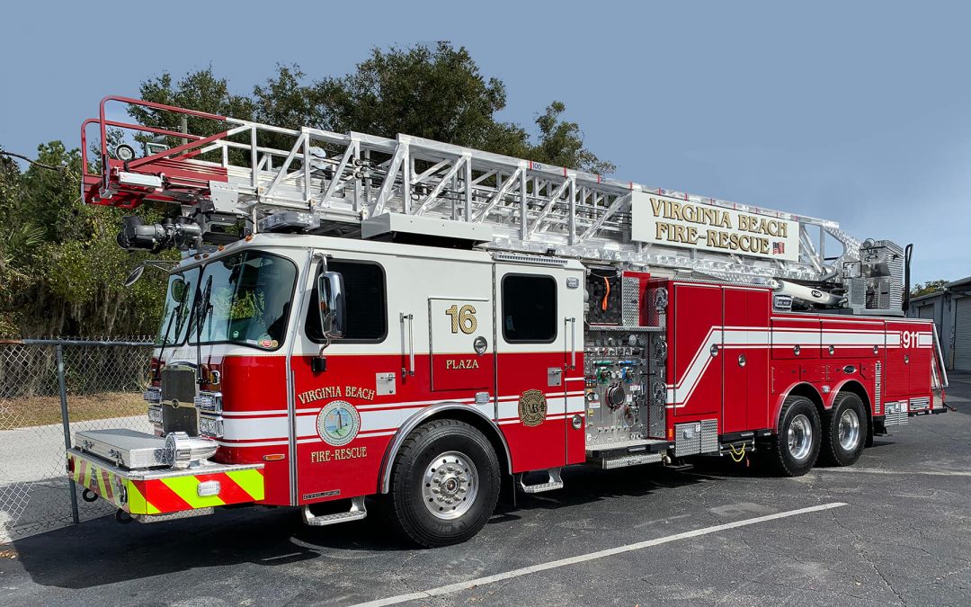 E-ONE DELIVERS 100 FOOT AERIAL TO VIRGINIA BEACH FIRE DEPARTMENT