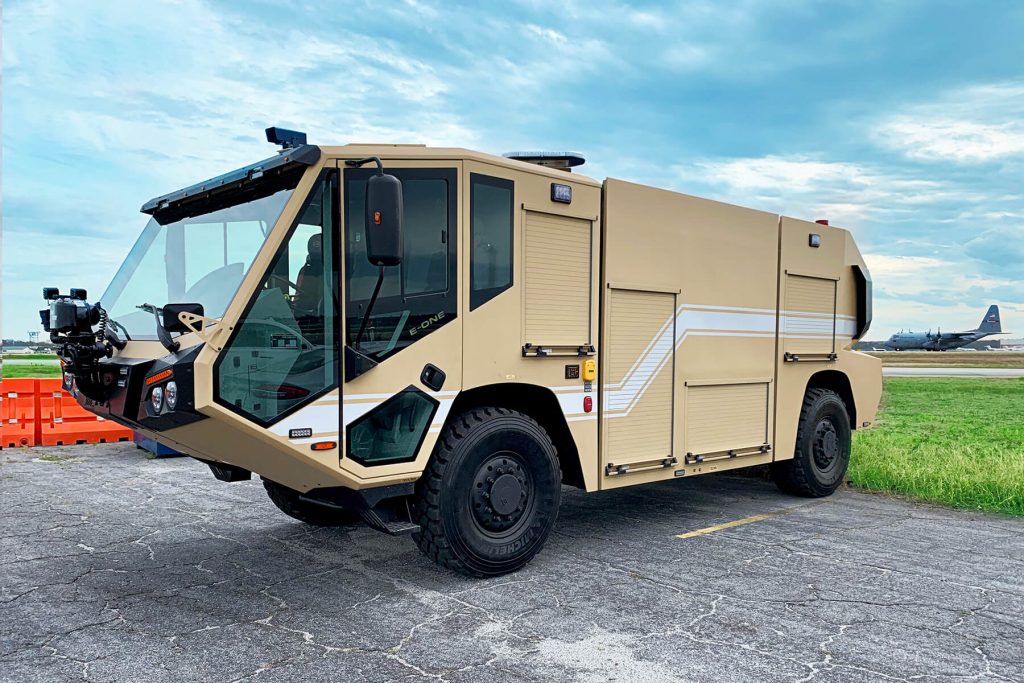 E-One ARFF vehicle that is being delivered to the U.S. Air Force