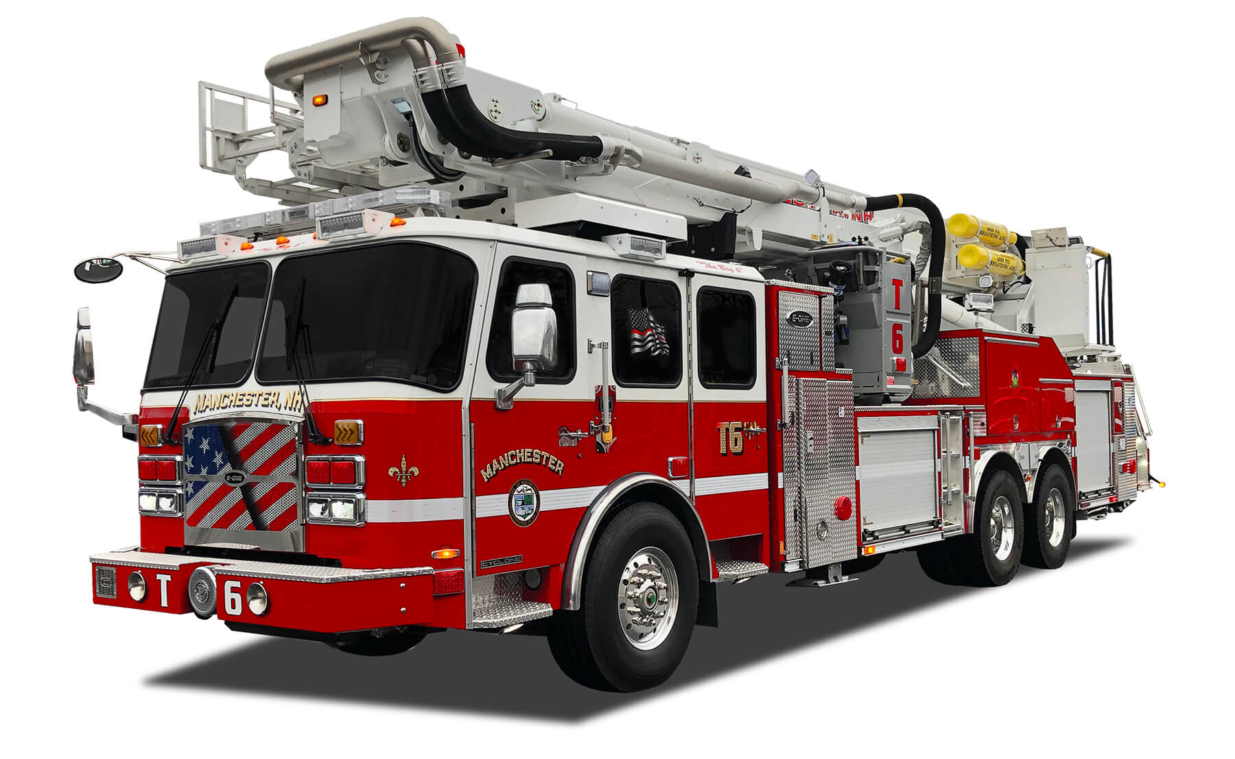 Image of E-One Fire Truck on a white background