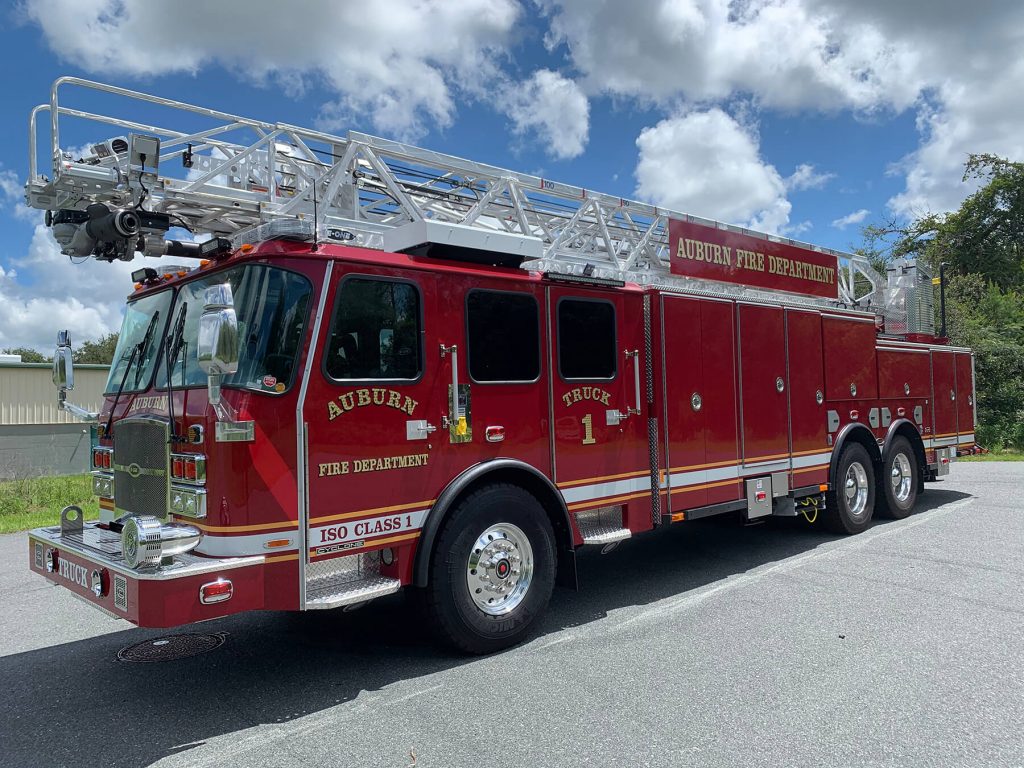 Image of an E-One Fire truck in Auburn