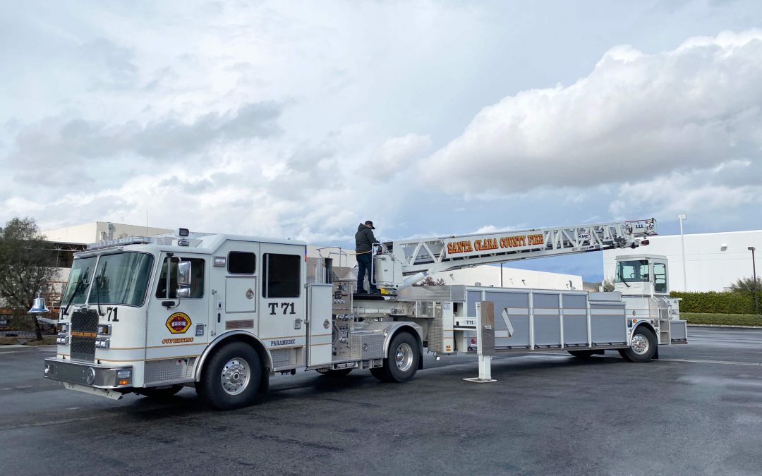 KME® FIRE APPARATUS DELIVERS 101’ TRACTOR DRAWN AERIALCAT™ TO SANTA CLARA COUNTY FIRE DEPARTMENT