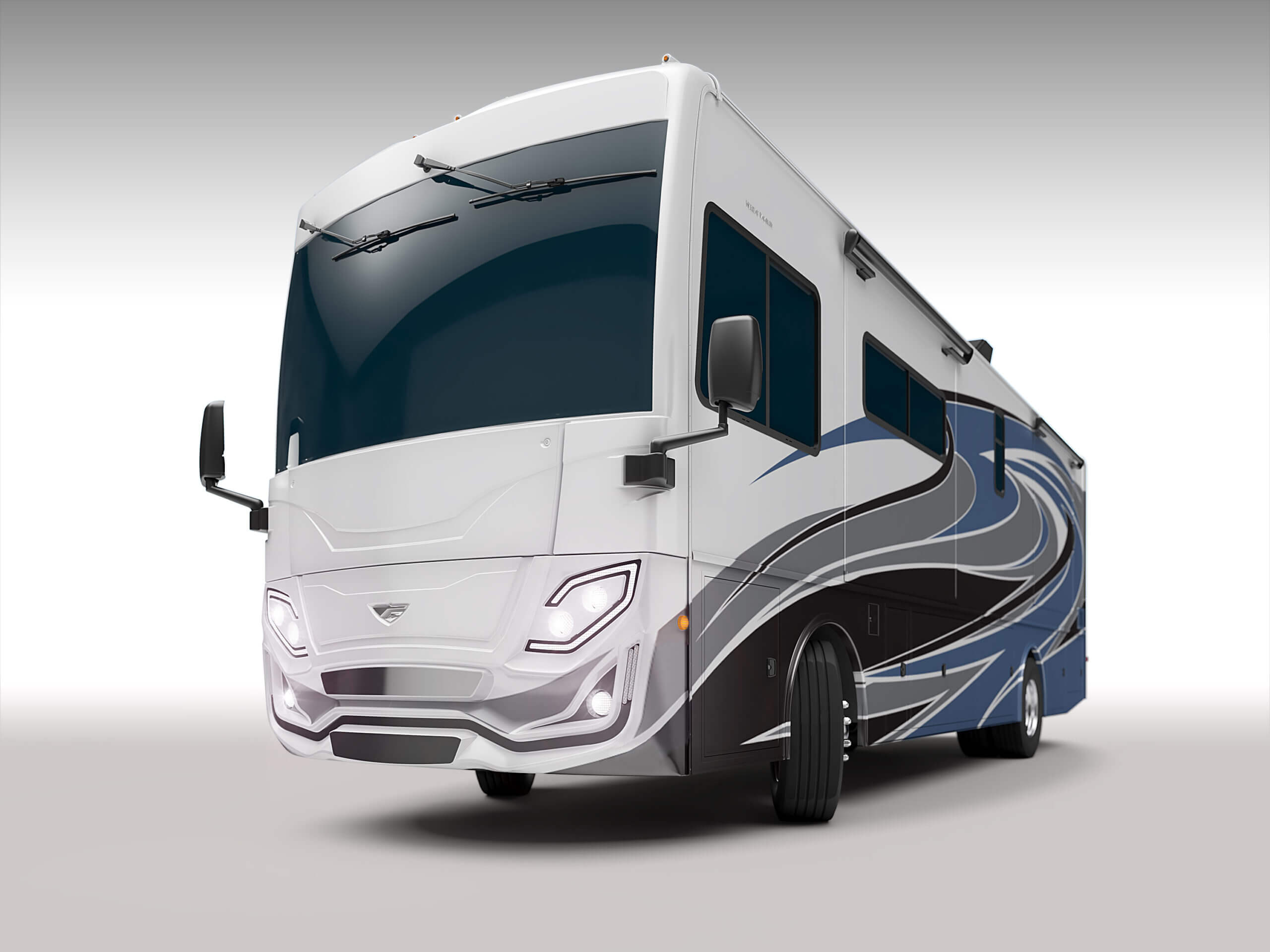 Image of Fleetwood RV Frontier on a white background