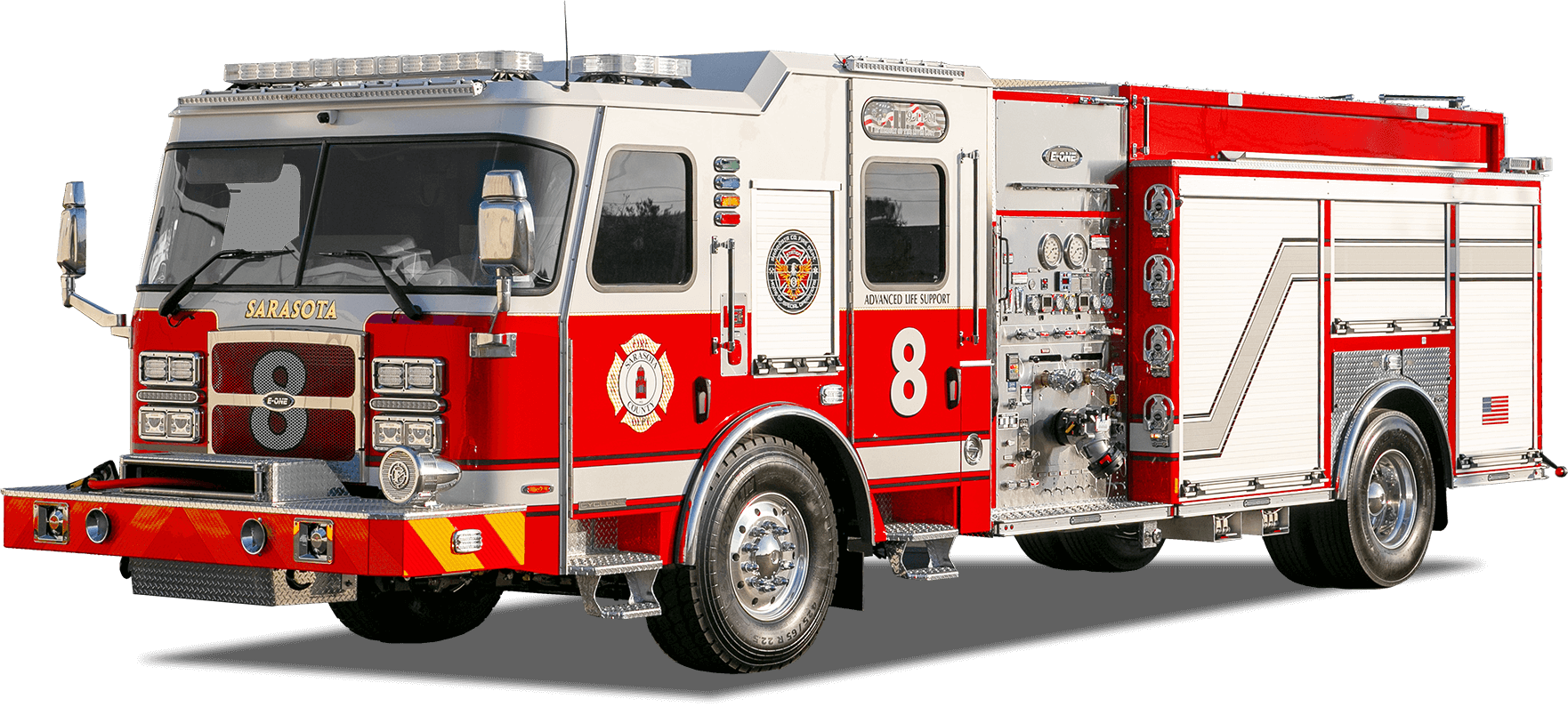 Image of an E-One Pumper Fire Truck