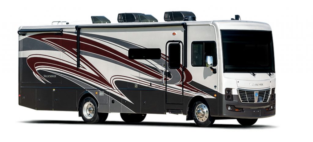 Holiday Rambler RV on a white background