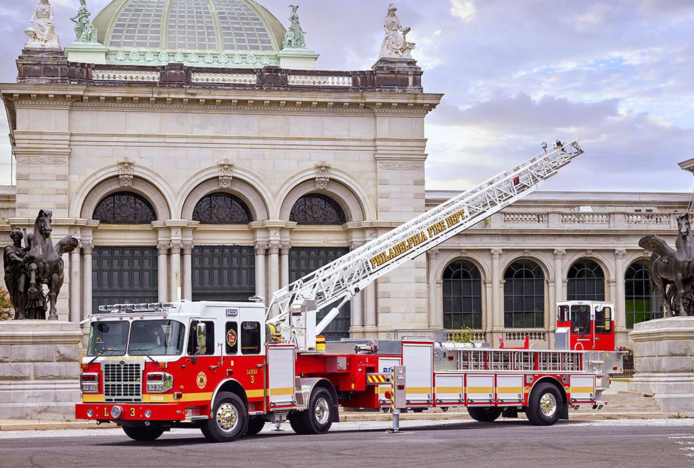 PHILADELPHIA FIRE DEPARTMENT TAKES DELIVERY OF FIRST OF EIGHT SPARTAN EMERGENCY RESPONSE® CUSTOM PUMPERS, AND FIRST OF FOUR LADDER TOWER™ 100’ TRACTOR DRAWN AERIALS (TDA)