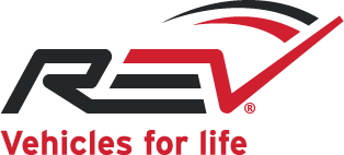 REV Vehicles for Life logo