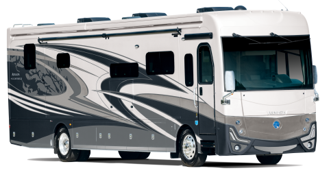 A LUXURY HOTEL ON WHEELS: 2023 HOLIDAY RAMBLER ARMADA® 40P BRINGS GREAT INDOORS TO GREAT 