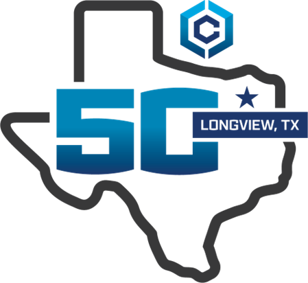 Graphic of Texas map with logo and 50