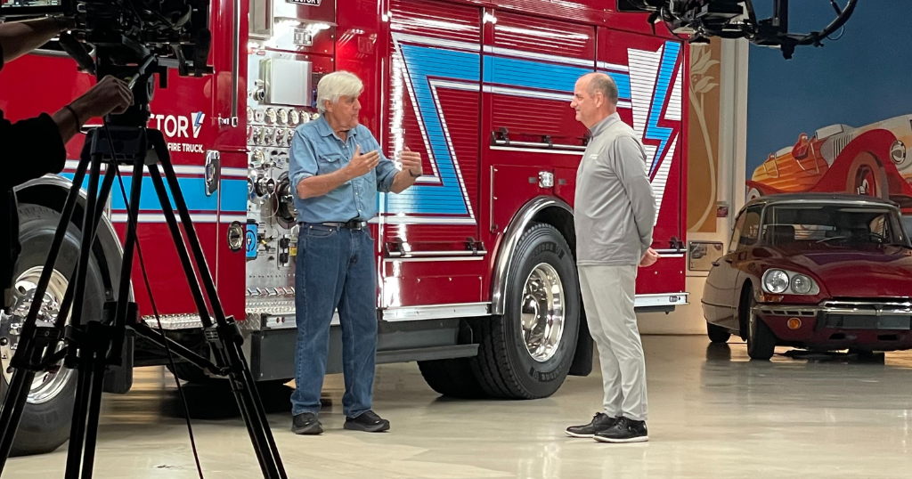 Jay Leno’s Garage Features the Vector, REV Group’s All-Electric Fire Truck: Episode to Air on April 15